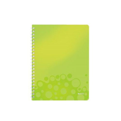 LEITZ Notizbuch WOW 4637, DIN A4, liniert, grün