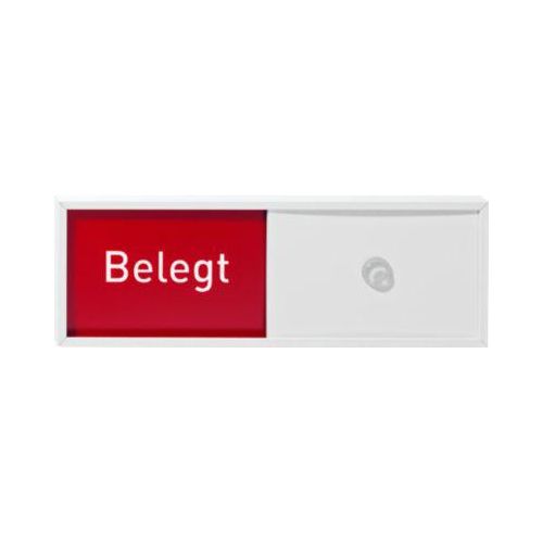 Schiebeschild Frei-Belegt für Türschild Lyon, selbstklebend, B 150 x H 50 mm, weiß