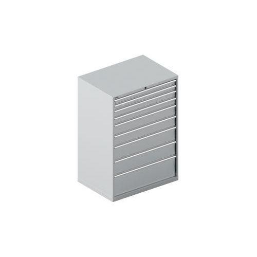 Schäfer Shop Select Schubladenschrank WSK 54-36, Stahl, 9 Schübe, bis 75 kg, B 1023 x T 725 x H 1450 mm, weissaluminium/weissaluminium