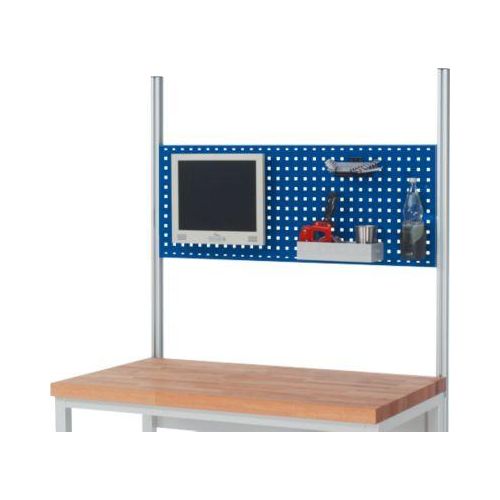 Rau Lochplatte für höhenverstellbare Arbeitsplatzsysteme Serie E, 4-Kant Systemlochung, B 1084 x T 40 x H 450 mm, bis 30 kg