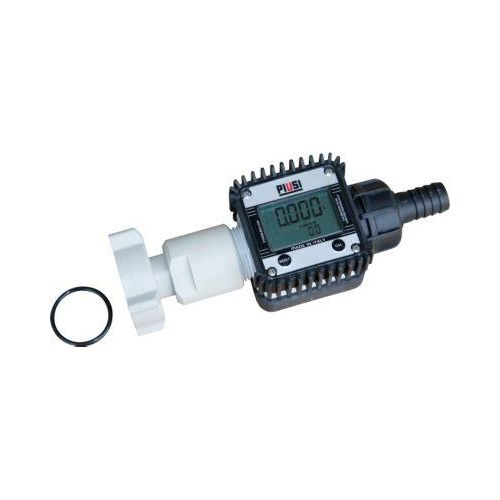 Digitaler Durchflusszähler K24 für CEMO Fasspumpen ECO-1 für AdBlue®, mit Anbauverschraubung und Schlauchanschlussstück DN 19
