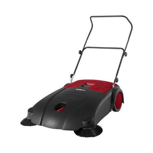 Schäfer Shop Pure Handkehrmaschine, Kehrleistung 3200 m²/h, bis 30 l, L 1130 x B 850 x H 860/910/960 mm, schwarz/rot Image