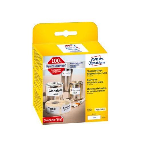 Rollenetiketten Avery, besonders hohe Klebekraft, 19 x 64 mm, 450 Stück