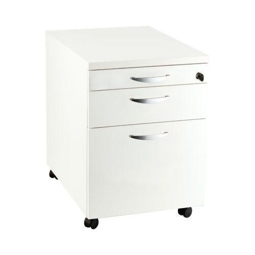 Rollcontainer NEVADA, 1 Utensilienauszug, 1 Schub, 1 Hängeregistraturauszug, B 430 x T 600 x H 600 mm, weiß