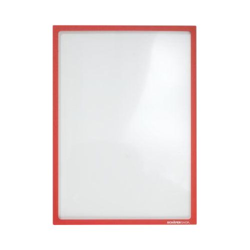 Schäfer Shop Select Magnetrahmen, für A4-Dokumente, UV-beständige PET-Folie, rot, 4 Stück