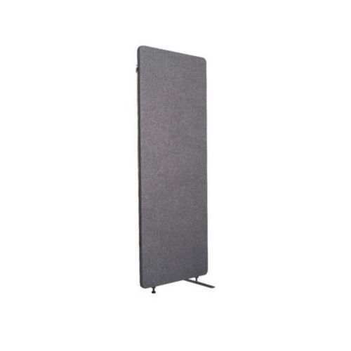 Akustik-Raumteiler Luxor, 1 Panel, mit Standfüßen, ca. 7 kg, B 600 x T 35 x H 1680 mm, recycelte Materialien, schiefergrau