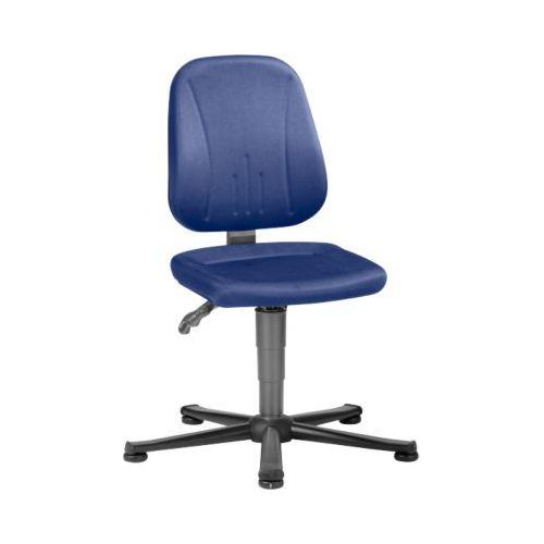 Unitec ESD-Arbeitsdrehstuhl mit Gleitern, Stoff, Duotec blau