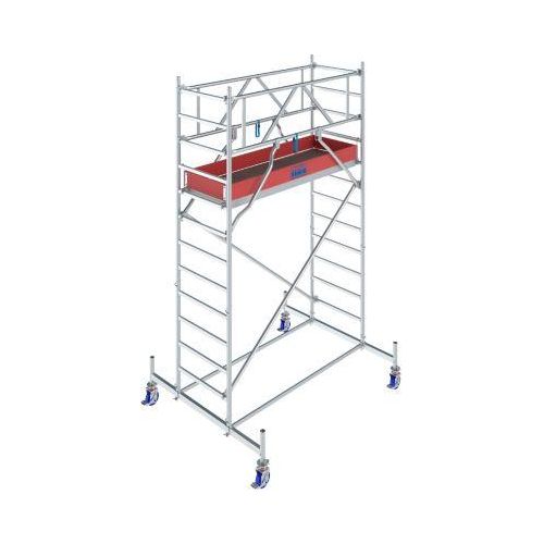 Alu-Fahrgerüst KRAUSE Serie 10, 200 kg/m², höhenverstellbare Rollen, L 2000 x B 750 x H 4400 mm
