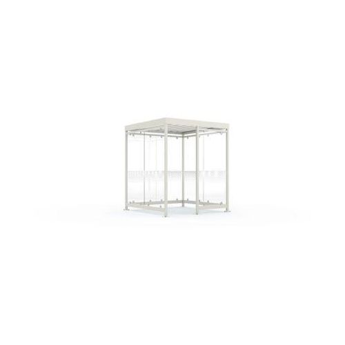 Überdachungssystem WSM Köln K2 b/c, B 2165 x T 2165 x H 2510 mm, fertig montiert, grauweiß RAL 9002