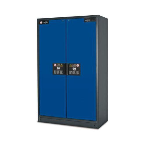 Sicherheitsschrank Typ 90 Asecos Q-CLASSIC-90 asecos, B 1200 mm, 3 Böden, enzianblau