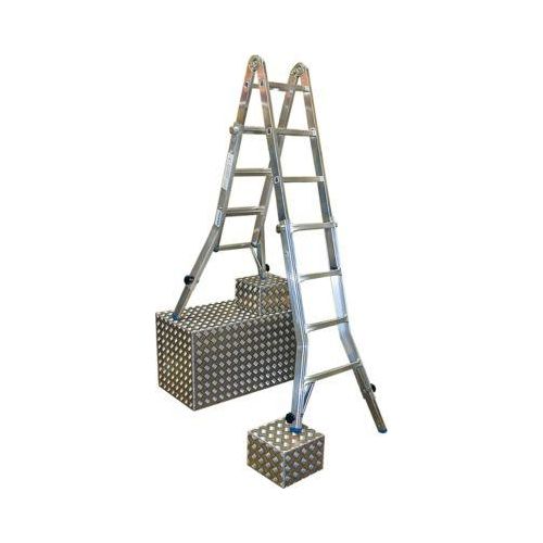 Gelenk-Teleskopleiter, mit 4 x 4 Sprossen