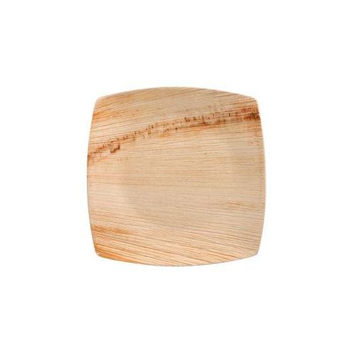 Teller Papstar QUADRATO Pure, Einweg, quadratisch, L 150 x B 150 mm, wasser- & hitzebeständig, kompostierbar, Palmblatt, natur, 25 Stück