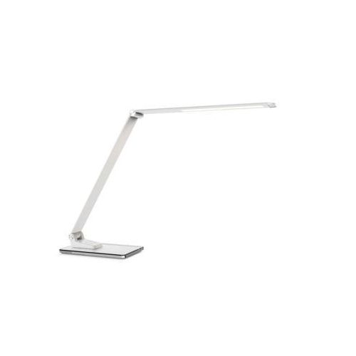 Paperflow LED-Tischleuchte Olga, 12 W, 400 lm, 3000–5000 K, 5 Farbmodi, 6-stufig dimmbar, drehbar, neigbar, USB, weiß