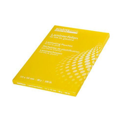 Schäfer Shop Select Laminierfolien, 111 x 154 mm für DIN A6, 80 mic, 100 Stück