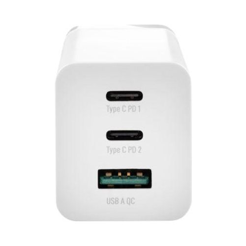 Ladegerät Varta High Speed, 65 W, 2x USB-C, 1x USB-A, bis 3 Geräte laden, auch für Laptops geeignet, B 35 x T 28 x H 108 mm, weiß