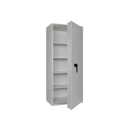 Tresor Lyra 16, Klasse I nach EN 1143-1, 252 l, Türanschlag rechts, Doppelbartschloss, 4 Fachböden, B 650 x T 420 x H 1550 mm, lichtgrau RAL 7035