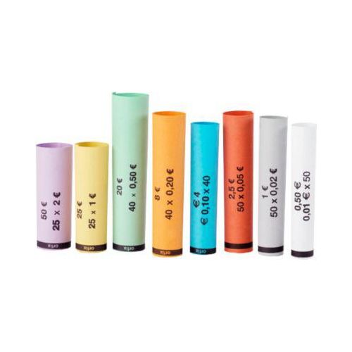 Münzhülsen ratiotec®, für Abhüls-Set, für EURO-Münzen, 80 Stück, farbsortiert