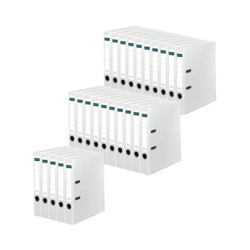 Schäfer Shop Select Ordner, DIN A4, Rückenbreite 50 mm, 25 Stück, Polypropylen und Recyclingpapier, weiß