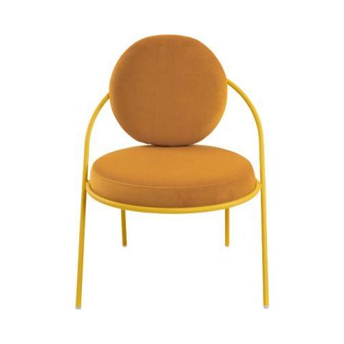 Sessel meet by Paperflow Saturne, B 700 x T 730 x H 880 mm, Samt, Safran/Safran