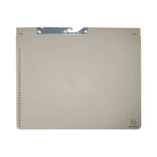 Pendelhefter Exacompta, für 2 x Links- oder Rechtsheftung, gefalzt, Dehntasche, Recycling-Karton, grau, 25 Stück