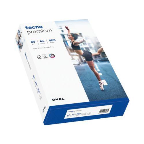 Kopierpapier tecno premium, DIN A4, 80 g/m², hochweiß, 2500 Blatt