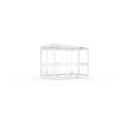 Überdachungssystem WSM Köln K3 d/b, B 3180 x T 2165 x H 2510 mm, Bausatz, verkehrsweiß RAL 9016