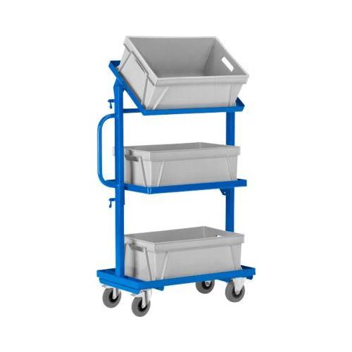 Beistellwagen, mit offenen Etagenböden, ohne Holzplatten/Eurokästen, neigbar