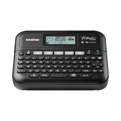 Beschriftungsgerät Brother PT-D460BTVP, Thermotransfer, für 3,5-18 mm breite TZe Schriftbänder, 30 mm/Sek., USB/Bluetooth, Zubehör