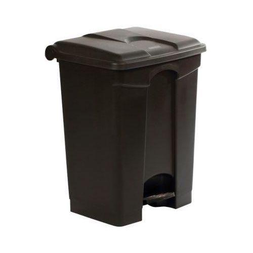 Tretabfalleimer Probbax, Volumen 70 l, mit Deckel, L 495 x B 412 x H 673 mm, Kunststoff, schwarz-dunkelgrau