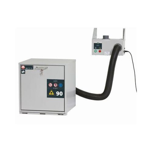 Entlüftungsmodul für asecos Sicherheitsschränke der K90, UB30 und UB90 Serie, Stahlblech, B 400 x T 200 x H 340 mm, 230 V, 45 W, 50 Hz, 2400 U/min