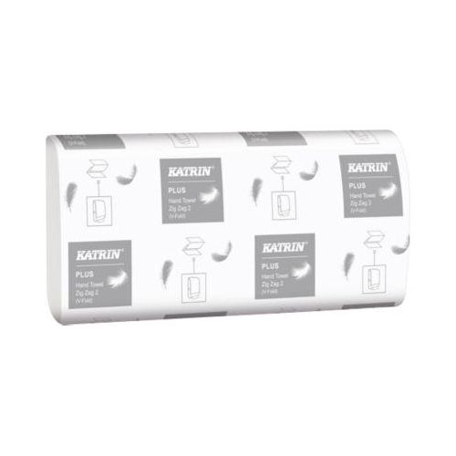 KATRIN Z-Falthandtücher, hochweiß, 2-lagig, 2 x 18 g/m², 224 x 230 mm, Handy-Pack mit Griff, 4000 Stück