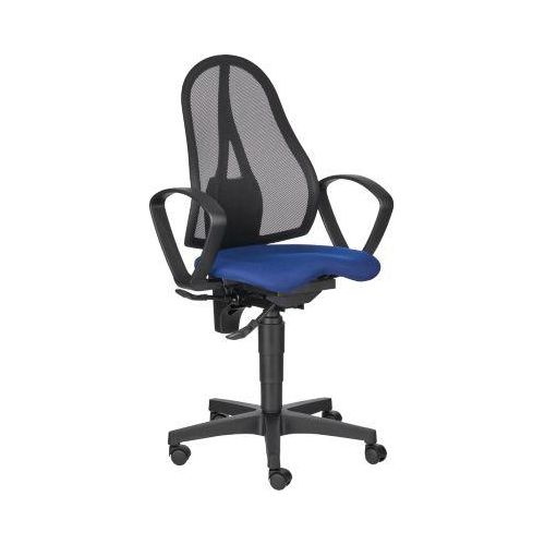 Schäfer Shop Pure Bürostuhl BALANCE 400 NET, Permanentkontakt, mit Armlehnen, Fitness-Orthositz, blau