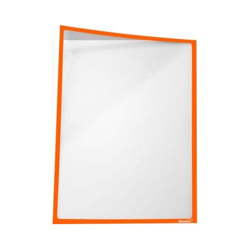 Infotasche, magnetisch, PET-Folie, A4 hoch/quer, orange, 5 Stück