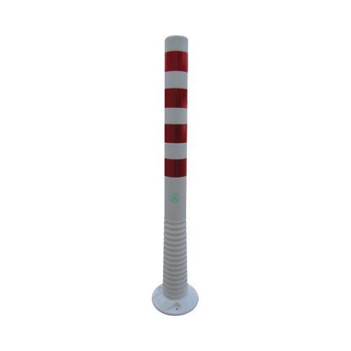 Sperrpfosten Temka Flexipfosten, TPE, selbstaufrichtend, retroreflektierend, H 1000 mm, weiß/rot