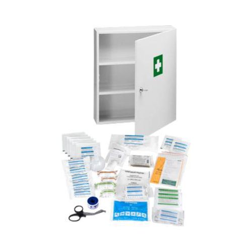 Medikamenten-Allzweckschrank, mit Inhalt nach DIN 13 157