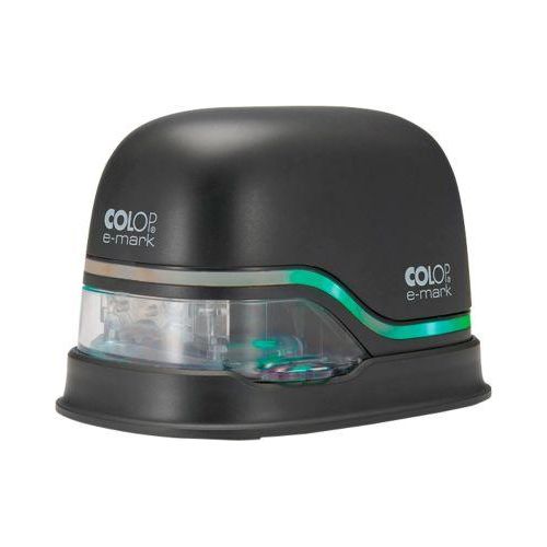 Digitaler Stempel COLOP e-mark®, 600 dpi, Micro-USB/WLAN, mit CMY Tintenpatrone, Druckkopf & Akku, schwarz