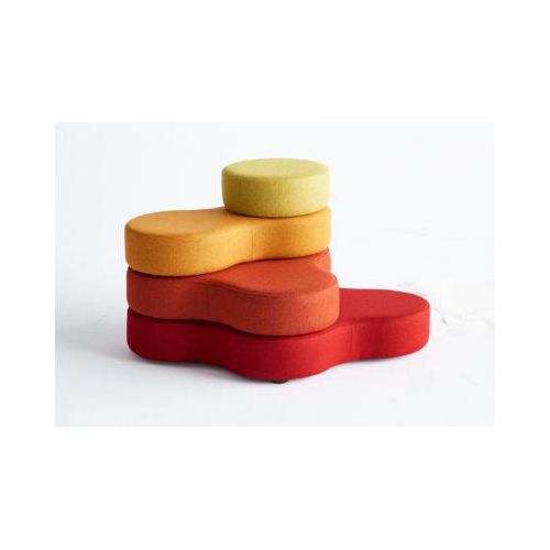 Sitzsystem TAPA Round I, Stoff, modular, mit Drehmechanismus, B 800 x H 620 mm, rot/gelb