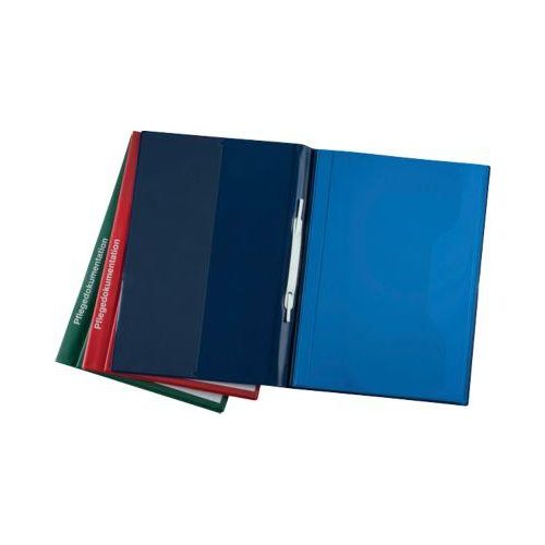 BOI Pflegedokumentenmappen System Line, 8 Klarsichttaschen, 4 Registerblätter, PVC, 19 mm Füllhöhe, rot, 10 Stück