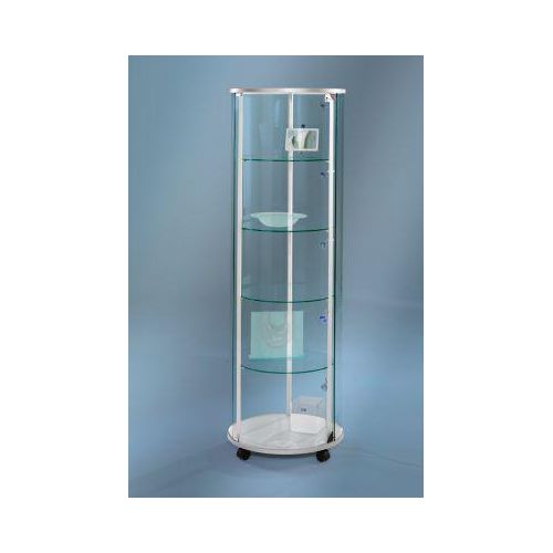 Stand-Präsentationsvitrine Forum R55, rund, ø 550 x H 1720 mm