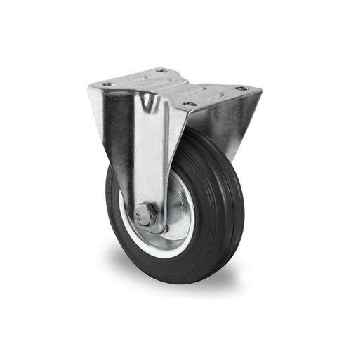 CASCOO Bockrolle SWS4, mit Rad-ø 160 mm x B 40 mm, Stahl-Felge, Vollgummi-Lauffläche, schwarz, Rollenlager, bis 135 kg