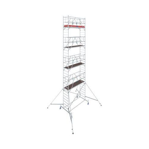 Alu-Fahrgerüst KRAUSE Serie 10, 200 kg/m², höhenverstellbare Rollen, L 2500 x B 750 x H 10400 mm