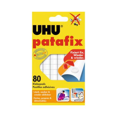 UHU patafix Klebepads, weiß, 80 Stück