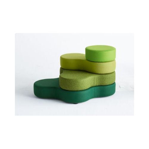 Sitzsystem TAPA Round II, Stoff, modular, mit Drehmechanismus, B 1090 x H 620 mm, grün/grün