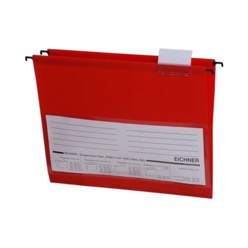 Eichner Hängetaschen, für Formate bis Din A4, PVC, 10 Stück, rot