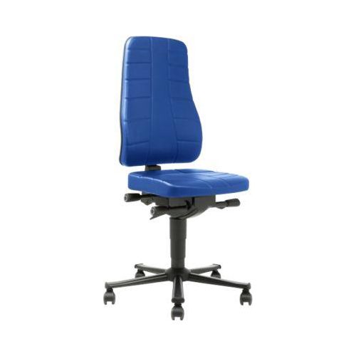 Drehstuhl All-in-One 9643, Kunstlederpolster, blau