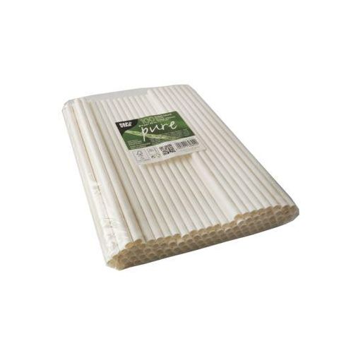 Trinkhalme Papstar Pure, für Shakes, Einweg, L 250 x Ø 8 mm, aus FSC®-zertifiziertem Papier, weiß, 100 Stück