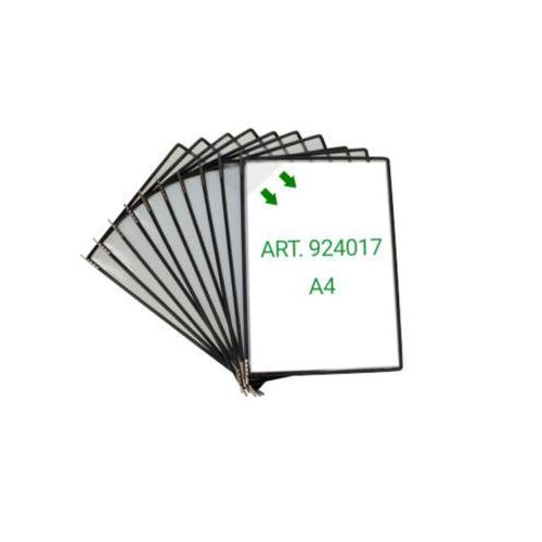 Sichttafel Tarifold Easy Load Pro, DIN A4, 10 St., Eckverschluss, Metalldrehzapfen, schwarz