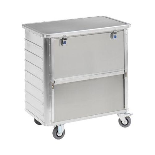 Transportwagen aus Leichtmetall, absenkbare Längswand, 355 Liter, mit Deckel Image