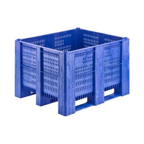 Palettenbox, perforiert, 620 l, blau