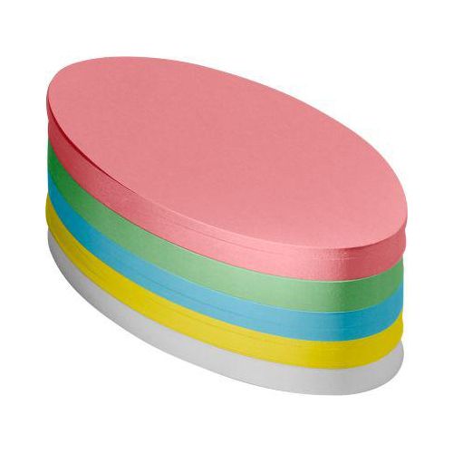 Moderationskarten-Block, oval, 100 x 190 mm